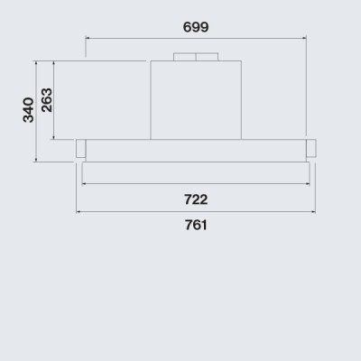 Falmec Campana bajo mueble empotrable Parallel 76 cm blanco