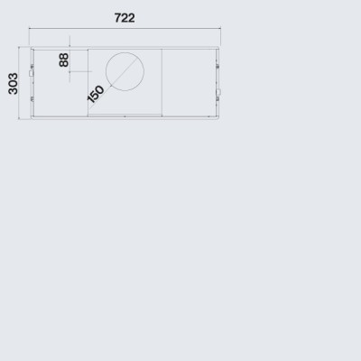 Falmec Parallel built-in hood under cabinet 76 cm white