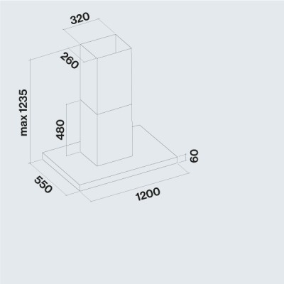 Falmec Plane Plus campana isla 120 cm acero inoxidable