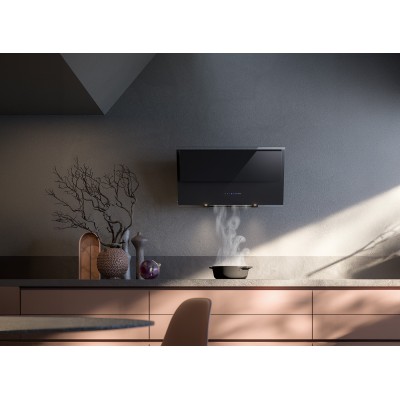 Falmec Verso Easy wall hood 55 cm black glass