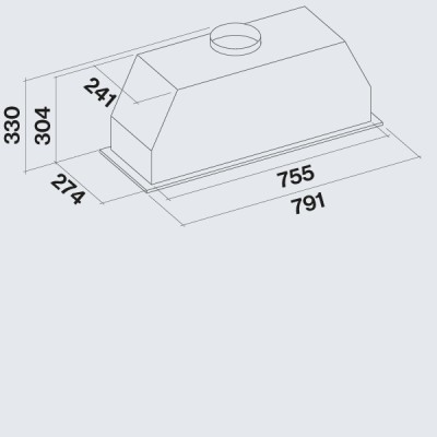 Falmec Gruppo Incasso Plus Pro campana bajo mueble empotrada 80 cm acero inoxidable