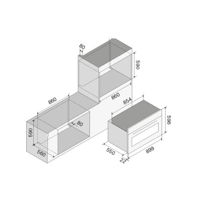 Ilve ov91pmt3-mk Panoramagic Einbau-Multifunktionsbackofen 90 cm mattschwarz