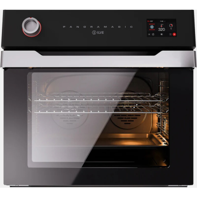 Ilve ov30pmt3-mk Panoramagic Einbau-Multifunktionsbackofen 76 cm mattschwarz