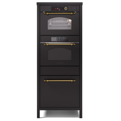 Ilve cstarsn colonna forno + abbattitore + sottovuoto 70 cm h 174 antracite