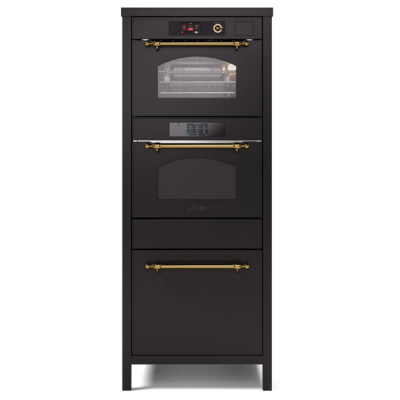 Ilve cstarsn horno de columna + abatidor + vacío 70 cm h 174 antracita