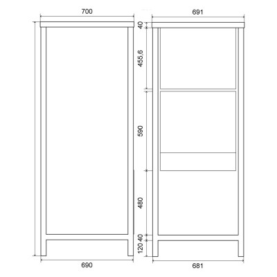 Four colonne Ilve cstarsn + cellule de refroidissement + vide 70 cm h 174 anthracite