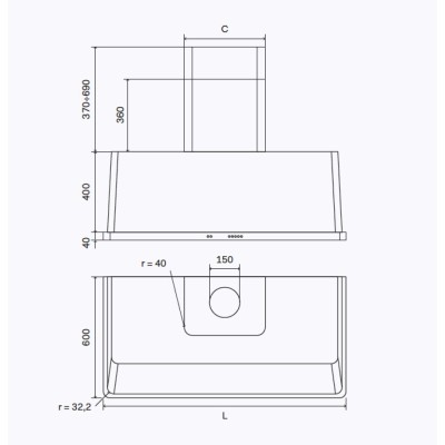 Cuisine à poser gaz Ilve m12n + hotte 120 cm blanc - bruni