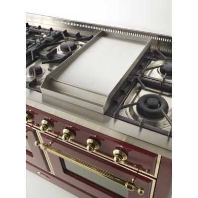 Ilve m15n-bu cucina da appoggio gas + frytop 150 cm rosso borgogna- brunito