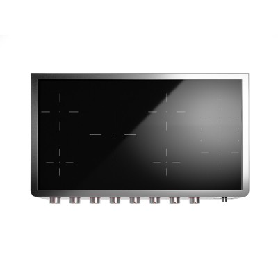 Ilve pm12-mk Induktions-Arbeitsplattenküche + Dunstabzugshaube 120 cm schwarz - Panoramagic