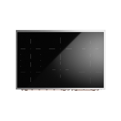 Ilve pd09n Induktionskochfeld + 90 cm Dunstabzugshaube, Graphit – Kupfer