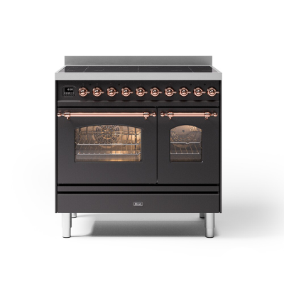 Ilve pd09n induction countertop kitchen 90 cm graphite - copper