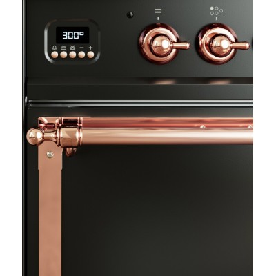 Ilve p15n gas cooker with copper frame 150 cm graphite