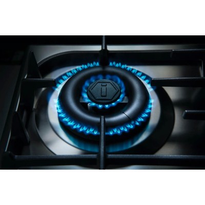 Ilve p36n cocina de gas de encimera con horno pirolítico 90 cm negro - latón