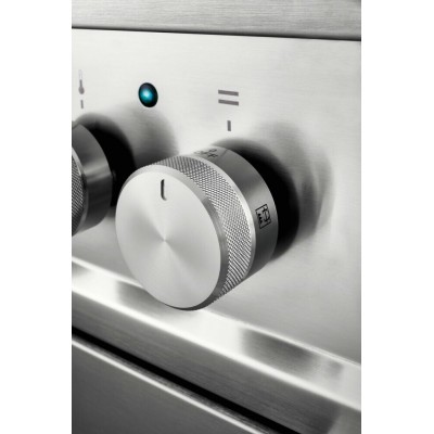 Cocina de gas de encimera Ilve p09w con campana de acero inoxidable de 90 cm