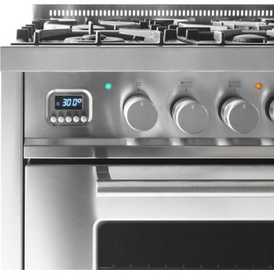 Ilve pd09w gas cooker countertop + 90 cm stainless steel hood