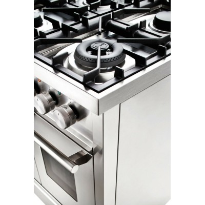 Ilve P36W kuchenka gazowa blatowa z piekarnikiem pirolitycznym 90 cm w stali nierdzewnej – Professional Plus