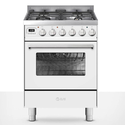 Cuisinière à gaz à poser Ilve l06 60 cm blanc - Pro Line