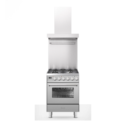 Ilve l06 gas cooker countertop + 60 cm stainless steel hood