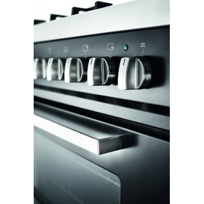 Cuisinière à gaz de comptoir Ilve l09 avec hotte graphite 90 cm - Ligne Pro