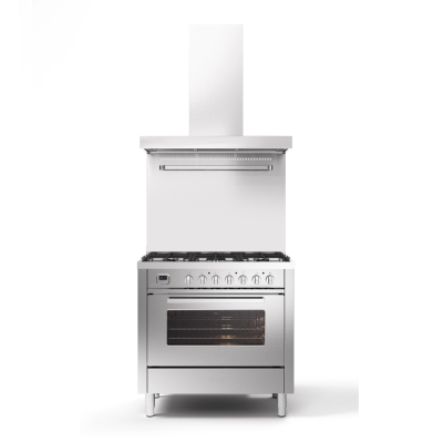 Ilve l09 cucina a gas da appoggio con cappa 90 cm inox - Pro line