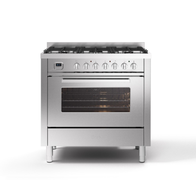Ilve L09 90cm Stainless Steel Countertop Gas Range - Pro Line
