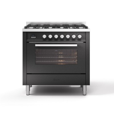 Ilve L09 90cm kuchenka gazowa blatowa, grafit matowy - Pro Line