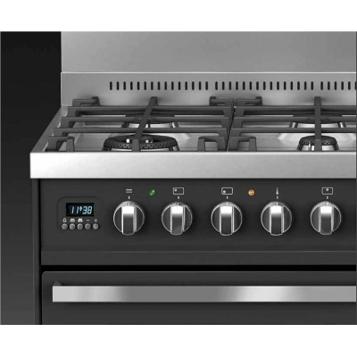 Ilve ld09 gas cooker with hood 90 cm graphite mat - Pro line