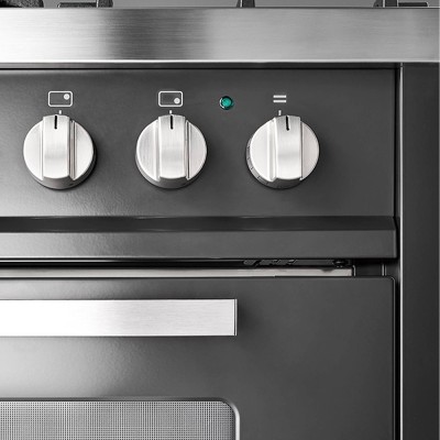 Ilve ld09 gas cooker with hood 90 cm graphite mat - Pro line