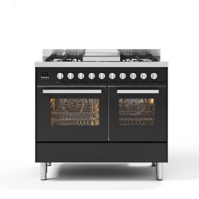 Ilve LD10 100 cm Gasherd für die Arbeitsplatte, Graphit matt – Pro Line