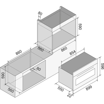 Ilve ov90slkm3 forno da incasso 90 cm acciaio inox - Pro line