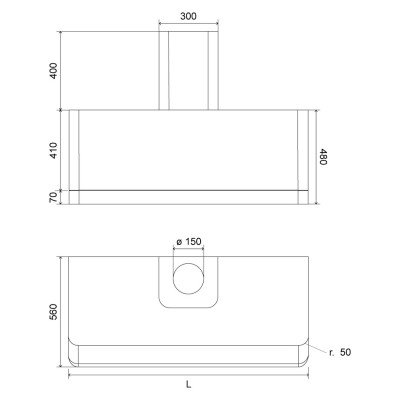 Ilve apm120/mk cappa a parete 120 cm nero - Panoramagic