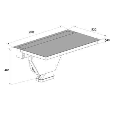 Airforce Innova Visio Pro A piano cottura induzione con cappa integrata 90 cm