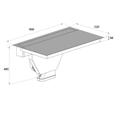 Airforce Innova Visio Plus A piano cottura induzione con cappa integrata 90 cm