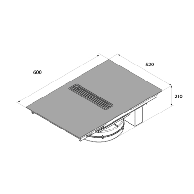 Airforce Innova Artis Plus A induction hob with integrated hood 60 cm