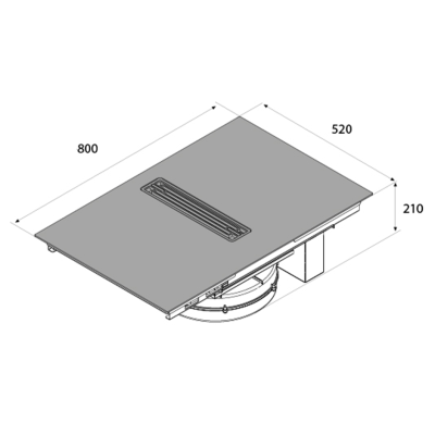 Airforce Innova Artis Plus A induction hob with integrated hood 80 cm