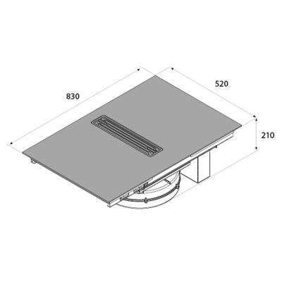 Airforce Innova Artis Plus A induction hob with integrated hood 83 cm