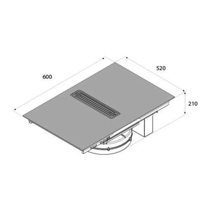 Airforce Innova Artis Prima A induction hob with integrated hood 60 cm