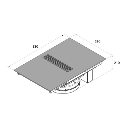 Airforce Innova Artis Prima A induction hob with integrated hood 83 cm