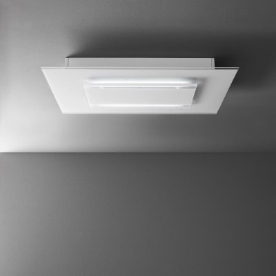 Falmec aura cappa soffitto 120 cm vetro bianco caei20.e0