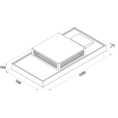 Airforce Sinergia Easy Fit cappa a soffitto 100 cm nero