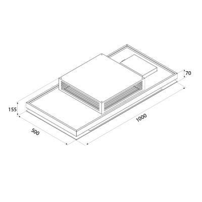 Airforce f207 Easy Fit cappa a soffitto 100 cm bianco