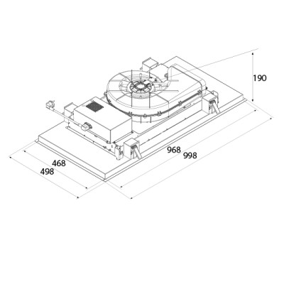 Airforce Gabrielle Easy Up Einbau-Deckenhauben 100 cm weiß