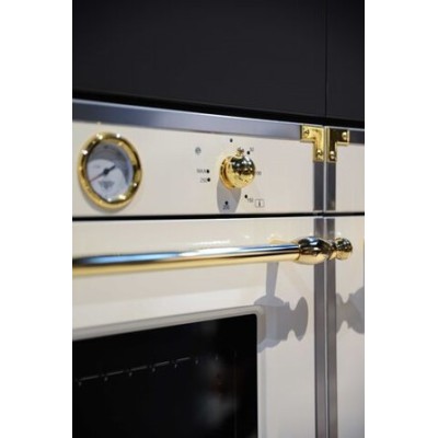 Bertazzoni f6011hervptag 60cm built-in steam oven, ivory and gold