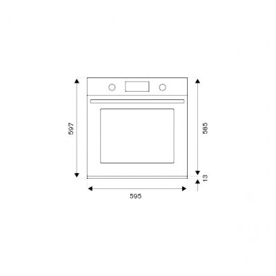 Bertazzoni f605herekag horno empotrable Heritage 60 cm marfil - dorado