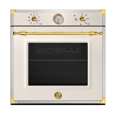 Bertazzoni f609herektag Heritage Einbaubackofen 60 cm Elfenbein – Gold