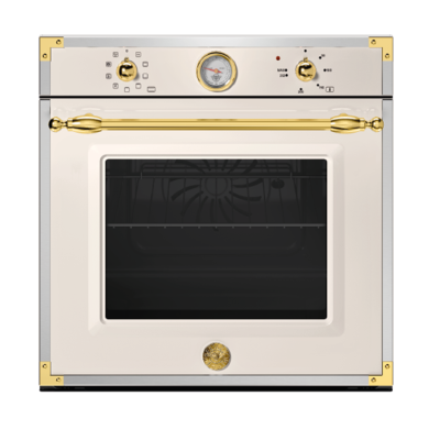 Bertazzoni f609herektag heritage built-in oven 60 cm ivory - gold