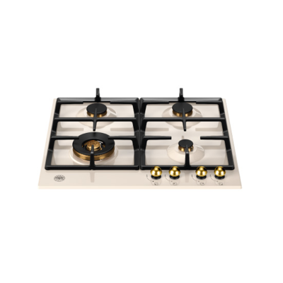 Bertazzoni p604lherag heritage gas hob 60 cm ivory - gold