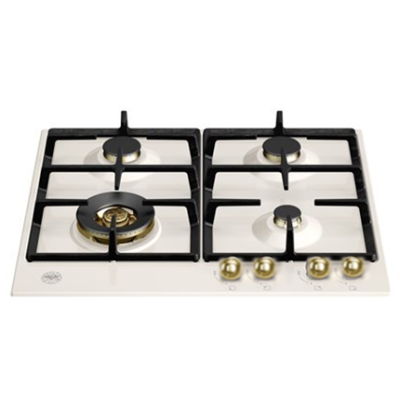 Bertazzoni p604lherag heritage gas hob 60 cm ivory - gold