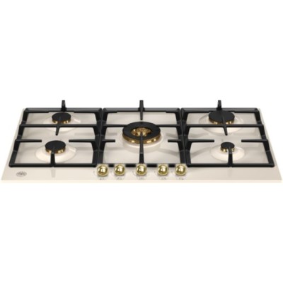 Bertazzoni p755cherag heritage gas hob 75 cm ivory - gold