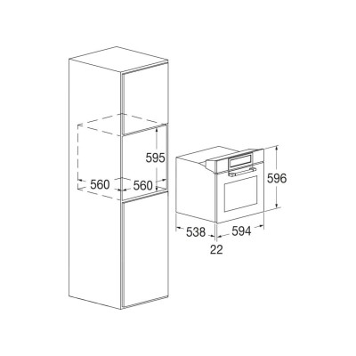 Fulgor fclso 6023 tem bk Atmos four à vapeur encastrable 60 cm noir